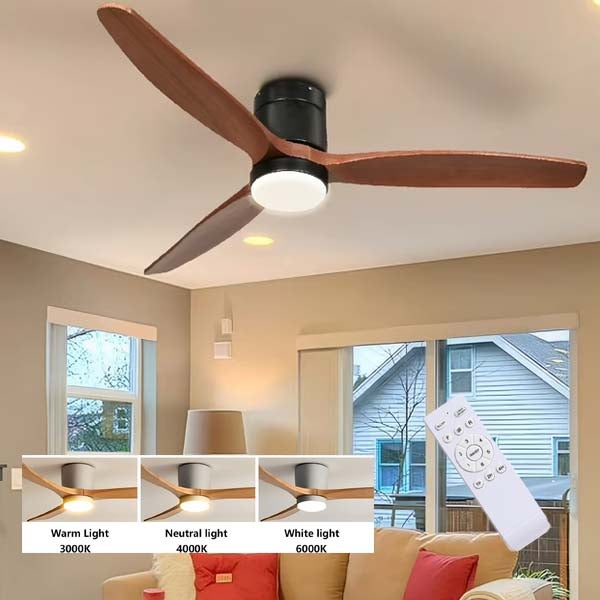 Ventilatore Da Soffitto Con Luce LED 106cm - Telecomando E App, 6 Velocità, Reversibile, Timer - Per Casa E Ufficio - Foto 9