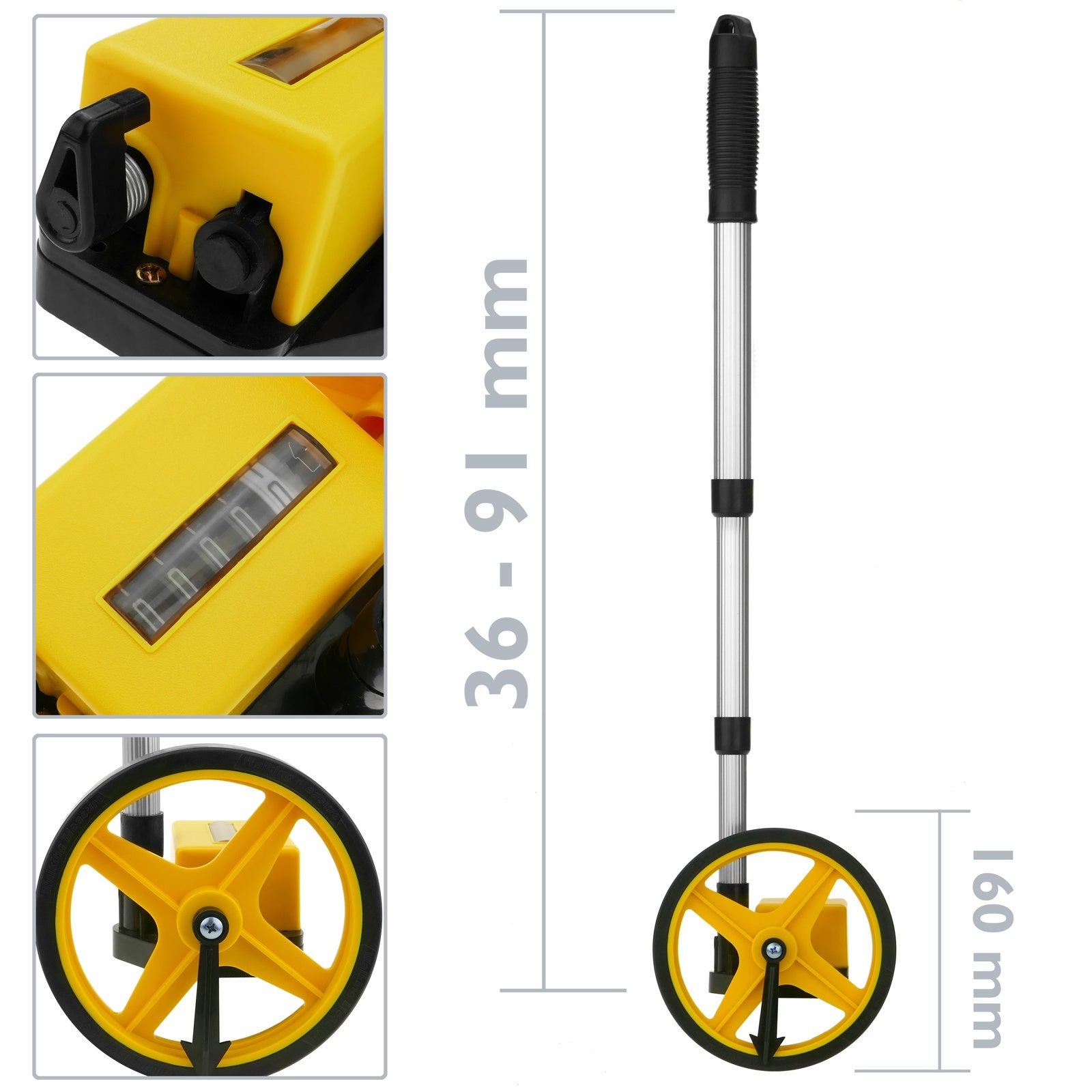Topometro estensibile con diametro di 160 mm per la misurazione della distanza - 2