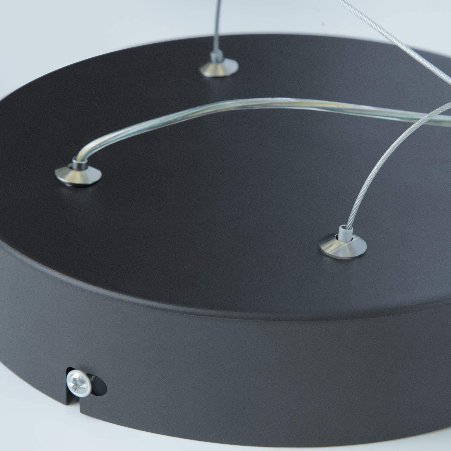 ZMH LED Suspension Lustre hauteur réglable 62W anneau pendentif télécommandé chambre à coucher - 8