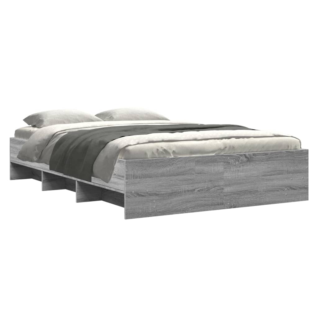 Cadre de lit sans matelas, gris, 140 × 200 cm - 3