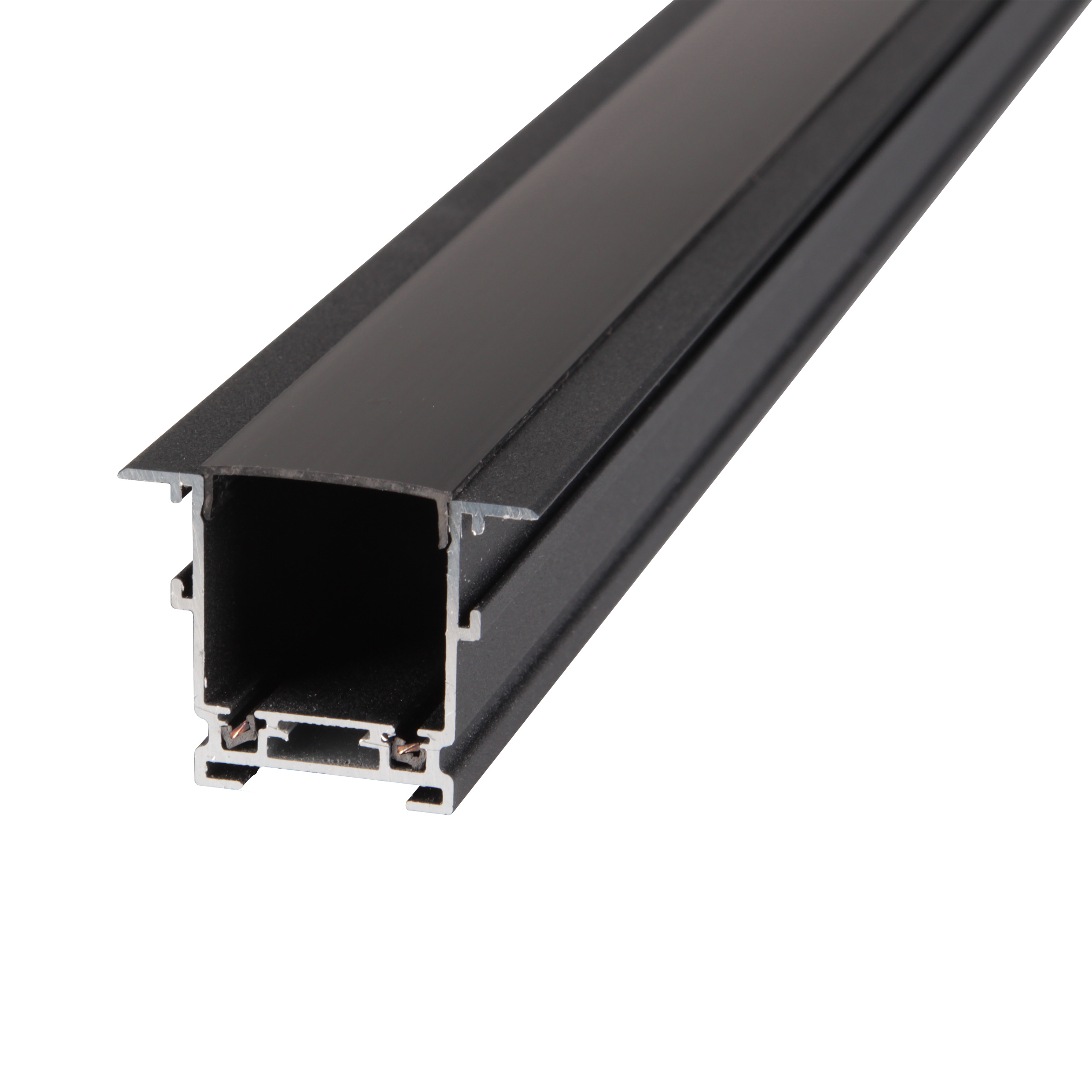 Szynoprzewód Luxo 48V 1m podtynkowy ze środkiem IP20 czarny mat tracklight MasterLED