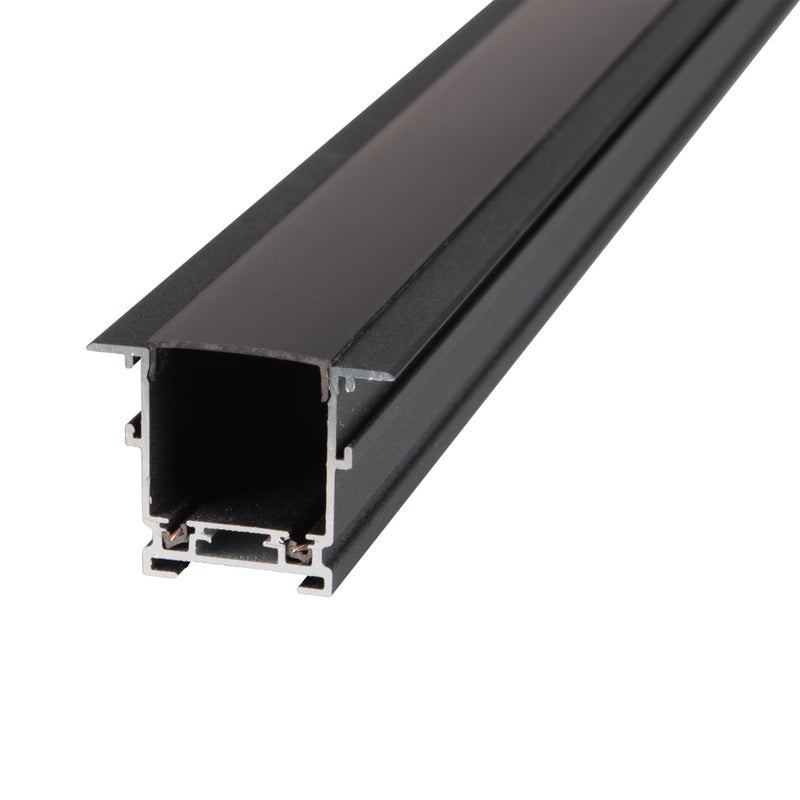 Szynoprzewód Luxo 48V 1m podtynkowy ze środkiem IP20 czarny mat tracklight MasterLED