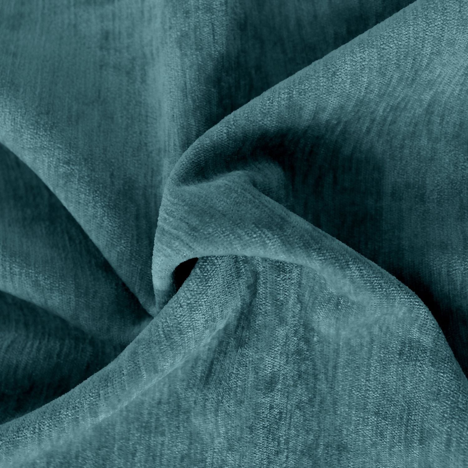 Rideau thermique et occultant en velours - 140 x 260 cm - Bleu canard - 5