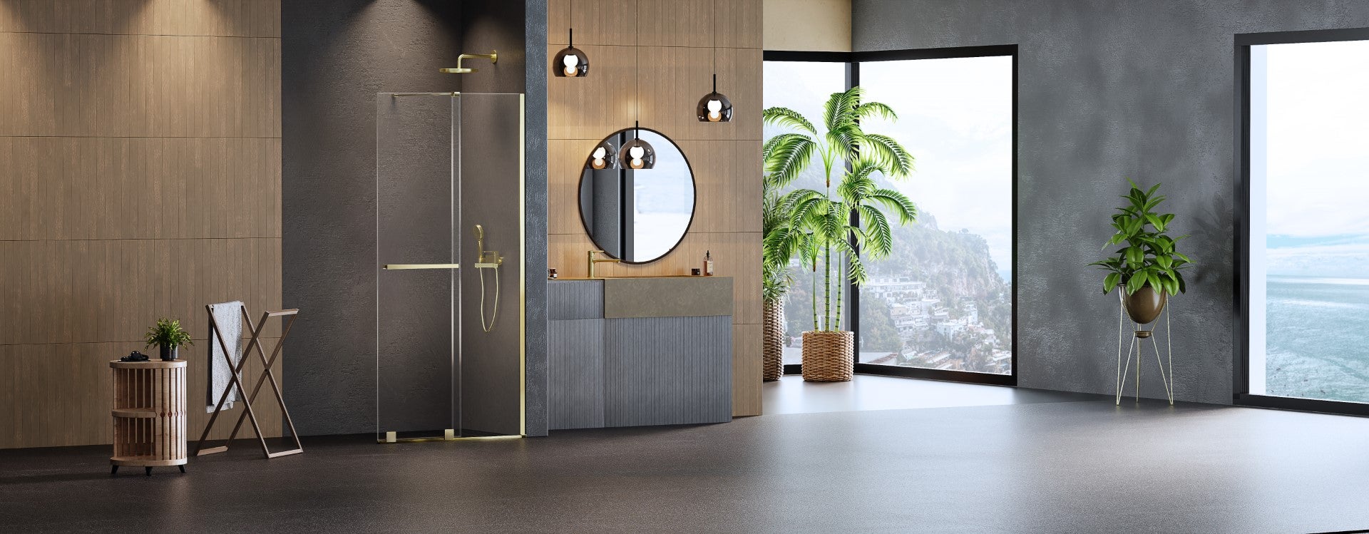 Paroi de douche à l'italienne verre coulissante transparent l.100 cm