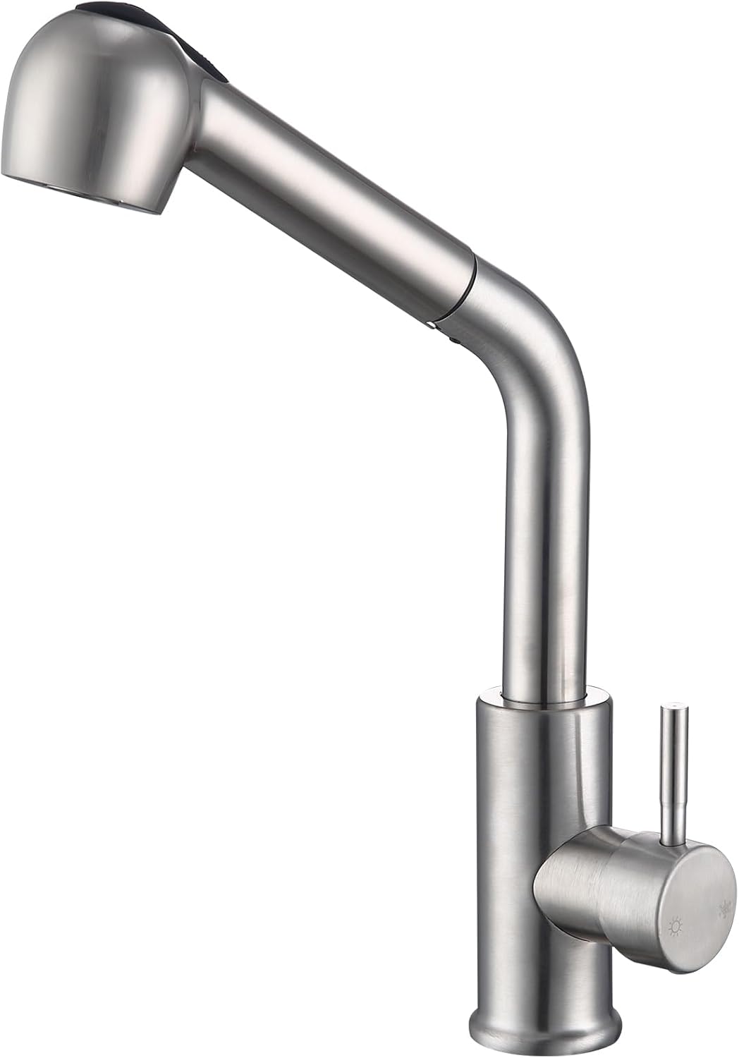 Bateria kuchenna z wyciąganą wylewką, wyciągana bateria kuchenna z 2 rodzajami strumienia, wykończenie szczotkowane, wąż doprowadzający 80 cm