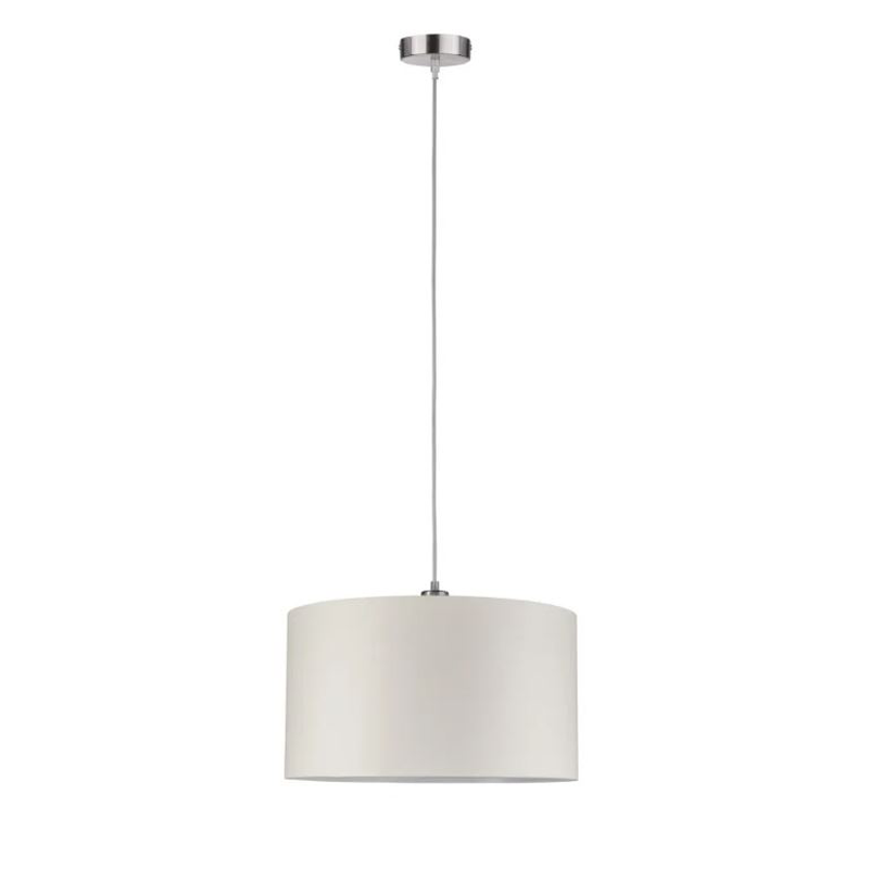 Luminaire en suspension Tessa E27 max. 60W Crème, Acier brossé gradable - 7