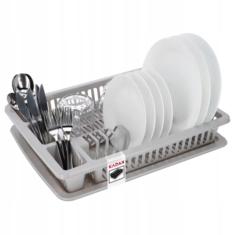 OCIEKACZ SUSZARKA DO NACZYŃ NA SZTUĆCE DUŻA STOJĄCA TACKA PLASTIKOWA 46cm