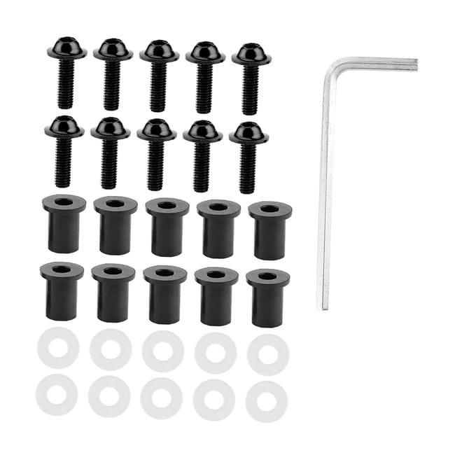 Viti Parabrezza 10 Dadi In Gomma Per Parabrezza Moto M5 - Antivibranti E Impermeabili | Per Carenature E Fissaggi Dadi Ottone E Gomma - Foto 3