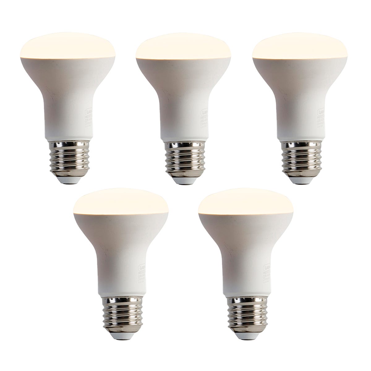 Juego de 5 Bombilla LED E27 regulable R63 6.2W 520 lm 2700K | Leroy Merlin