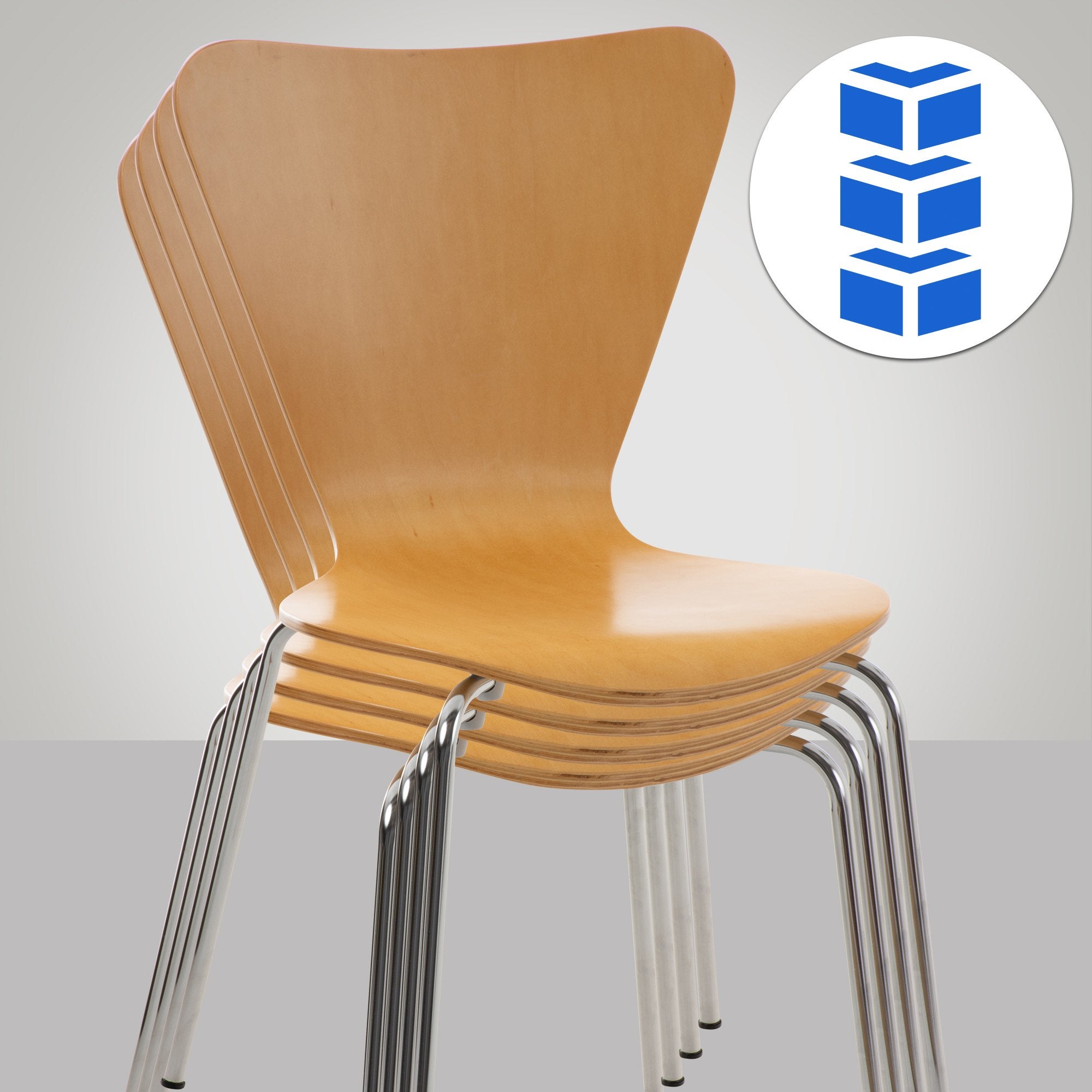 Lot de 4 chaises visiteurs Calisto vert - 4
