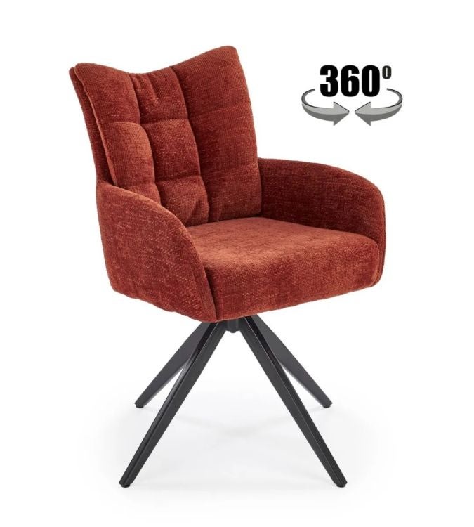 Krzesło tapicerowane K540 cynamonowe obracane