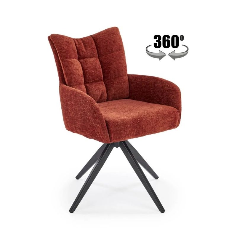 Krzesło tapicerowane K540 cynamonowe obracane