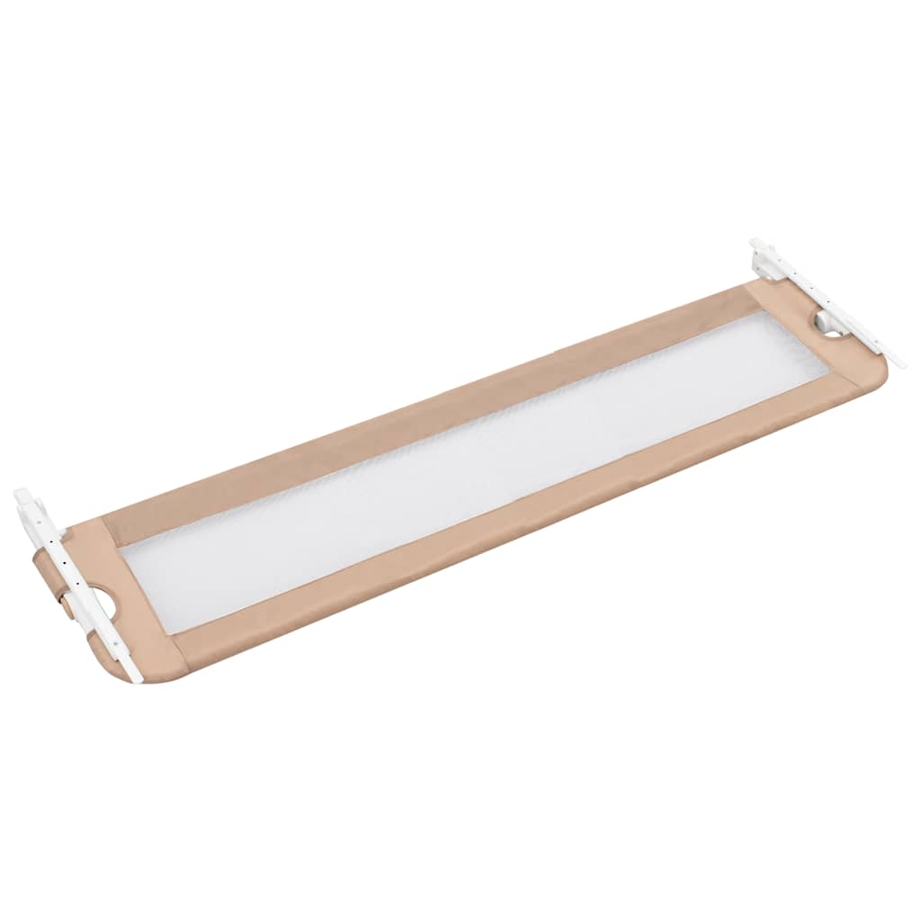 Barandilla de seguridad cama de niño poliéster taupe 180x42 cm vidaXL - 4