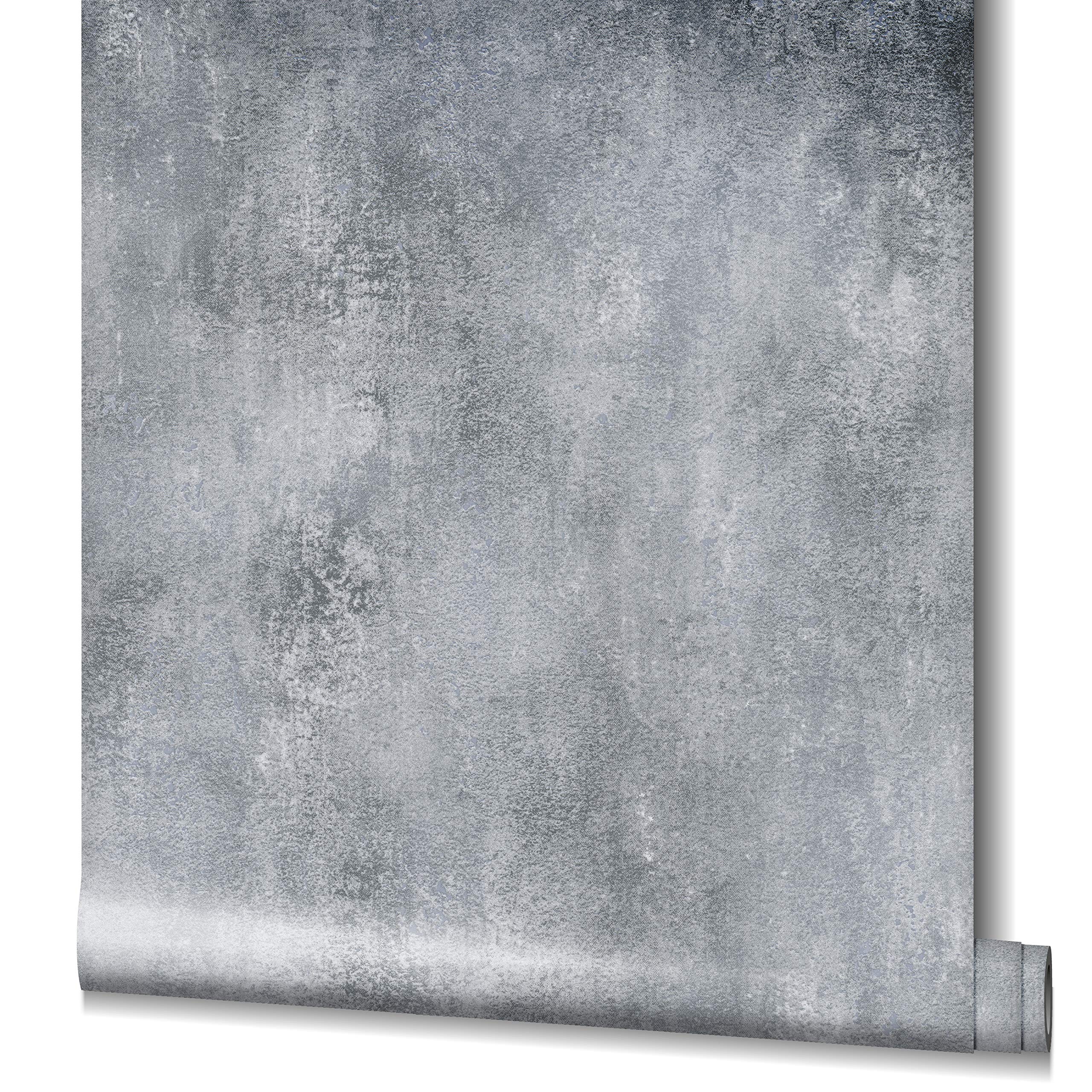 carta da parati grigio chiaro effetto cemento HAILEY per soggiorno, camera da letto o cucina made in Germany 10,05m x 0,53m carta da parati in tessuto - 2
