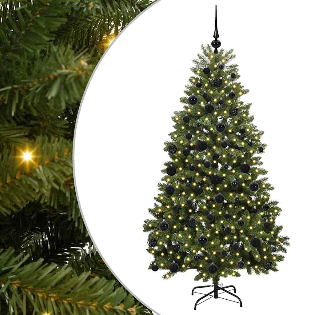 Sztuczna choinka Ze LED Lights Zielony 180 cm PVC i Metal