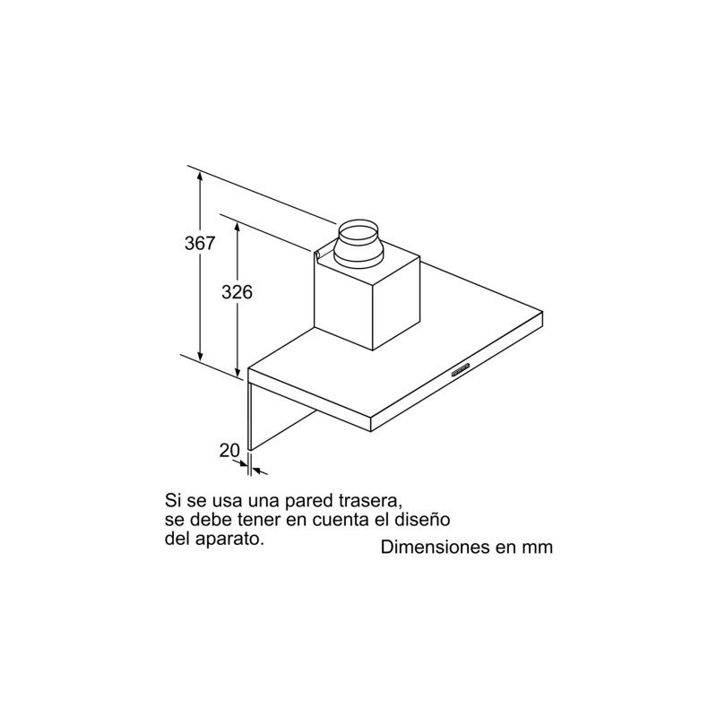 Extrator Convencional Balay 3BC097EX 720 m3/h 74 dB (A) - 3