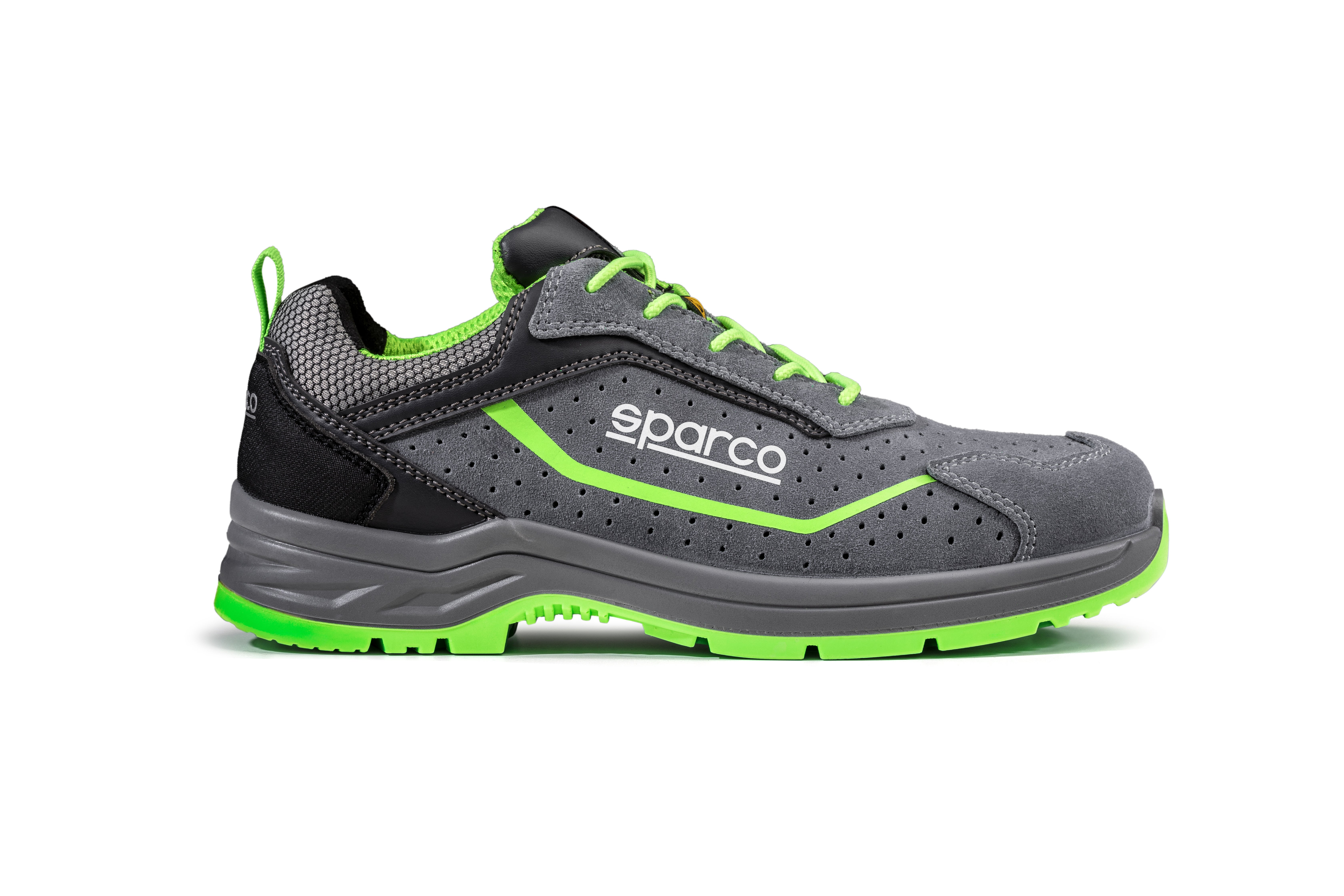 Chaussures de Sécurité Sparco Felix S1P Gris et Vert Fluo - Taille 46 - 4