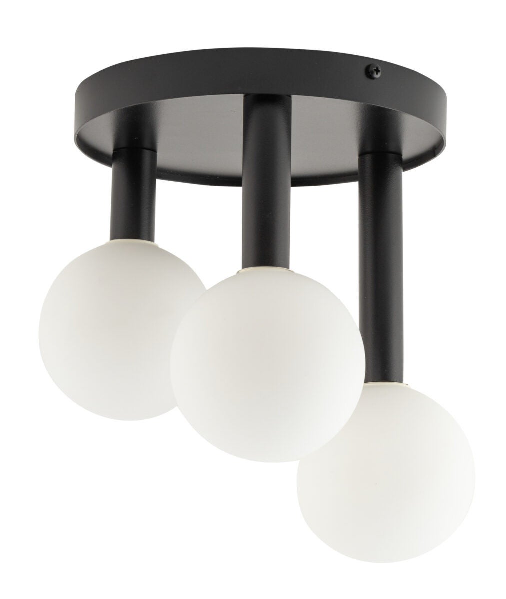 Lampa sufitowa wisząca Perla czarno-biała 3xG9x12W dekoracyjna wym: 26 x 20 x 26 cm metal SIGMA