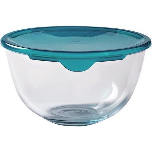 Pyrex® Bol Mezclas Vidrio 2L Con Tapa Azul Cook&Enjoy - Imagen 3