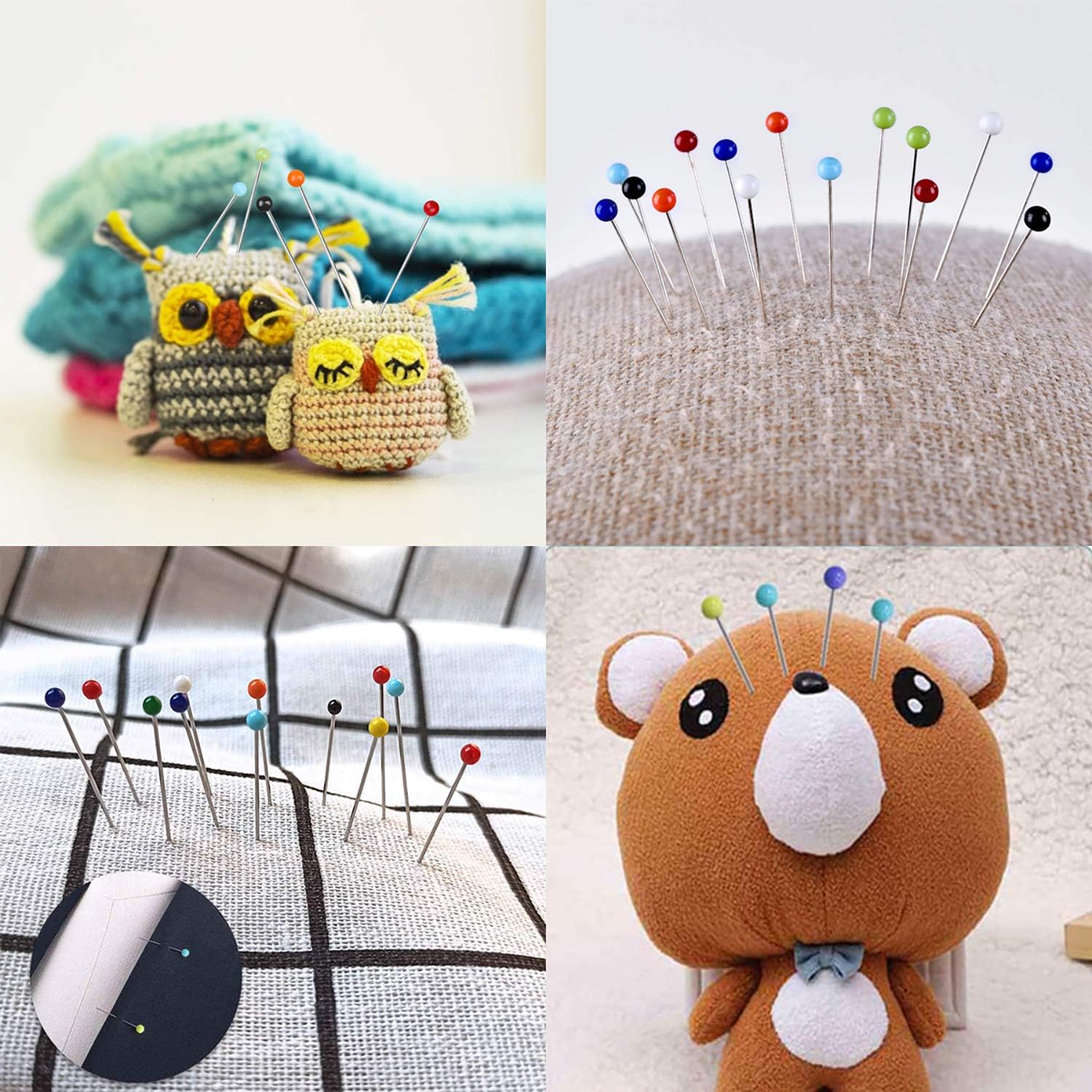 Aghi da cucito, aghi da sarto, aghi da cucito a punta tonda, 250 pezzi, colori misti, adatti per cucito, patchwork, lavori artigianali e lavori manua - 5