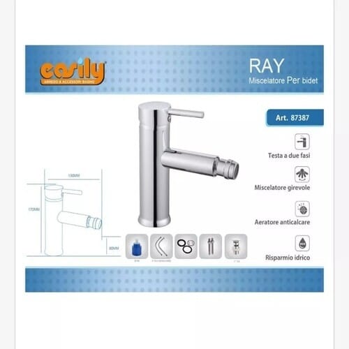 Miscelatore Bidet Serie Clara Cromato - Foto 8