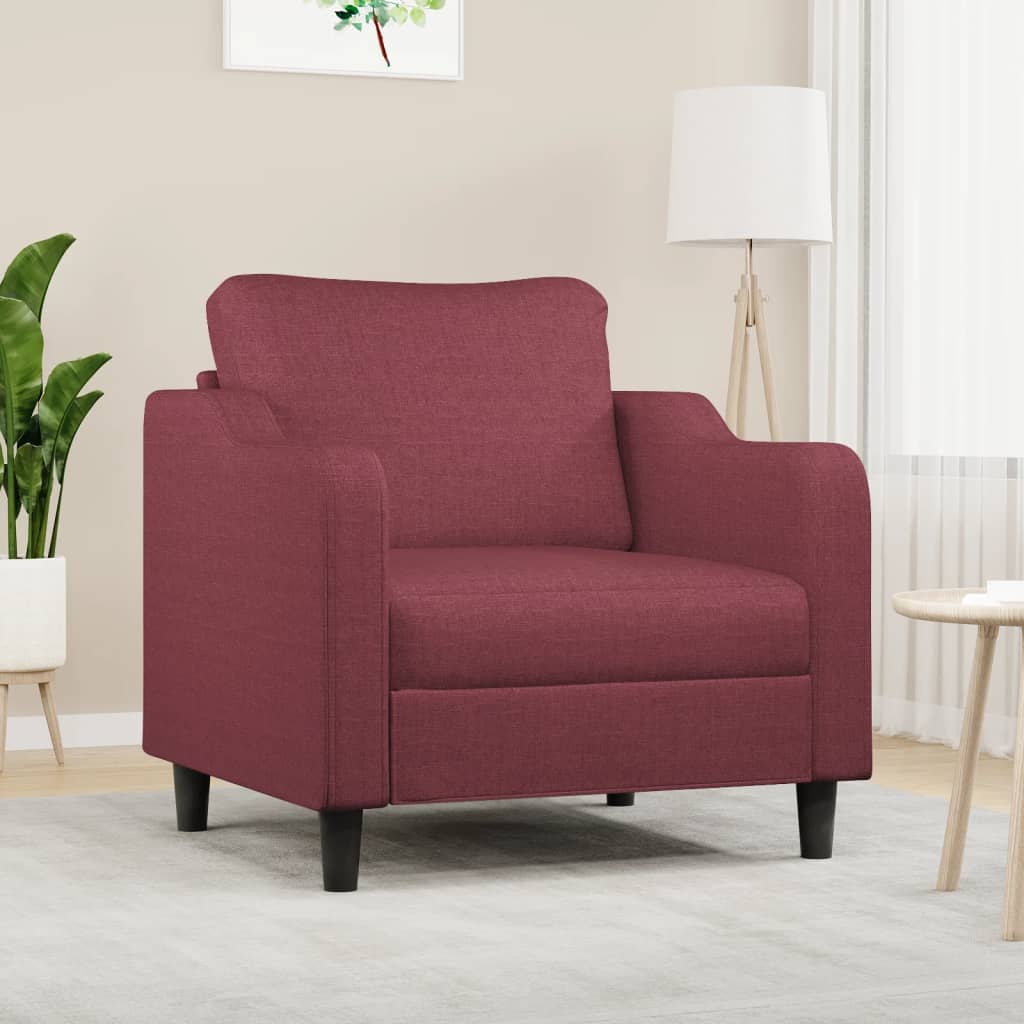 Sillón rojo burdeos de 60 cm de tela | Leroy Merlin