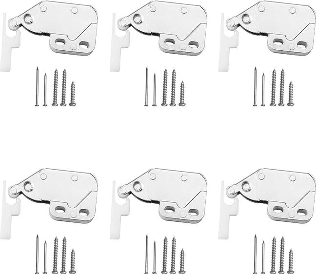 (6 sztuk) Zatrzask otwierany na wcisk z 36 śrubami, zatrzask zwalniany dotykowo, zatrzask do drzwi szafki