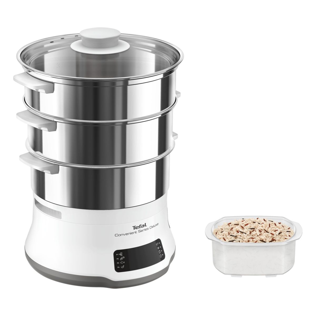 Parowar Tefal Convenient Series Deluxe biały i inox 9L 8 programów