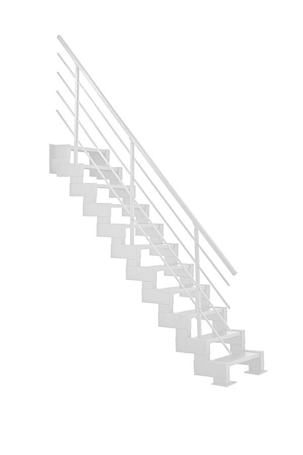 Scala dritta metallo 11 gradini - Altezza raggiungibile 2,44 a 3,00m - Larghezza 56cm - Altezza regolabile - M-MINI/I/SNMBLA-11
