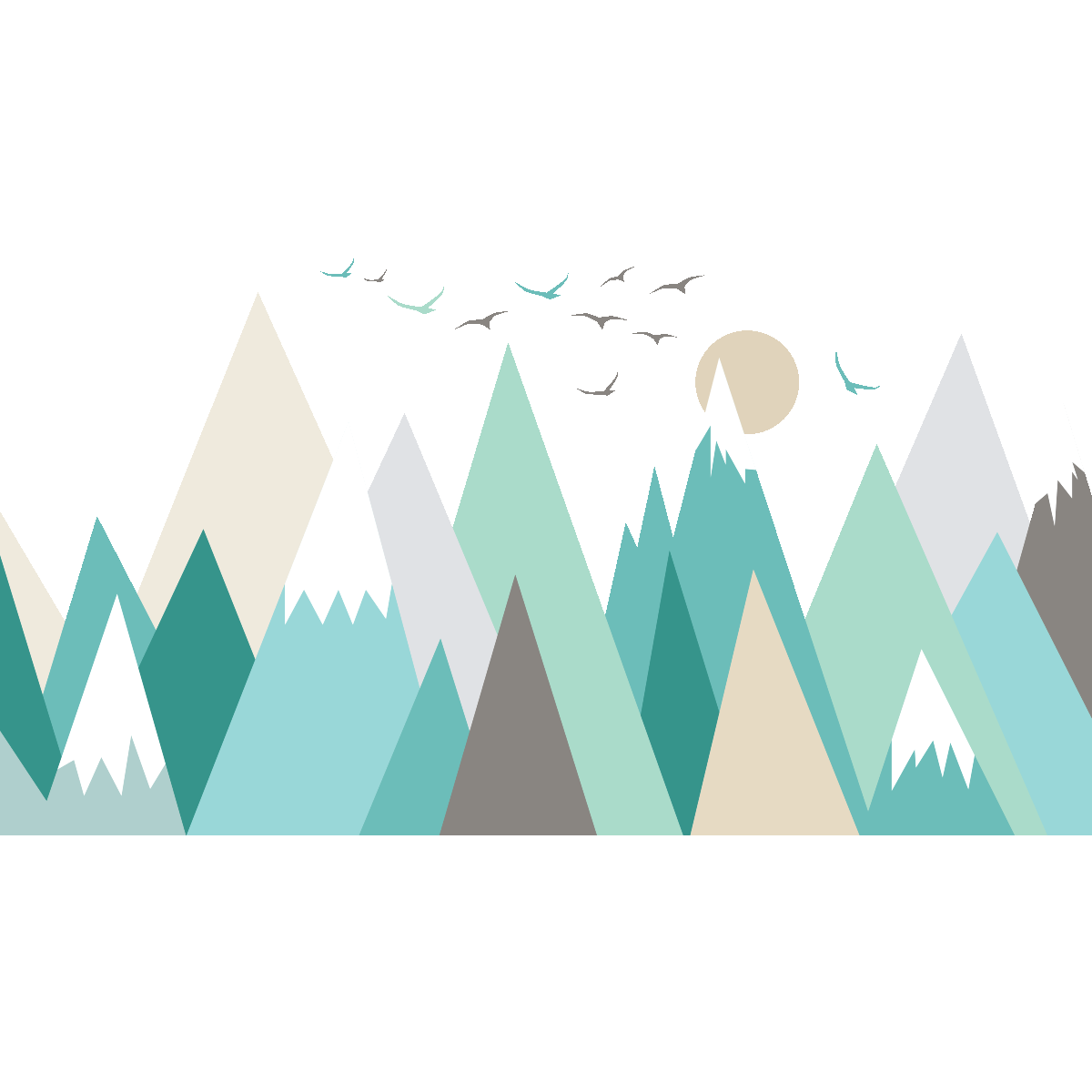 Adesivo bambino di montagna scandinavo weska - Sticker adesivo - adesivi murali - 90x135cm - 2