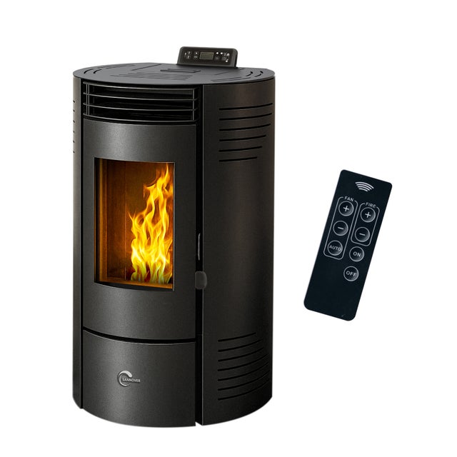 Poêle à granulés étanche Azora 11,6 kW Noir Sannover