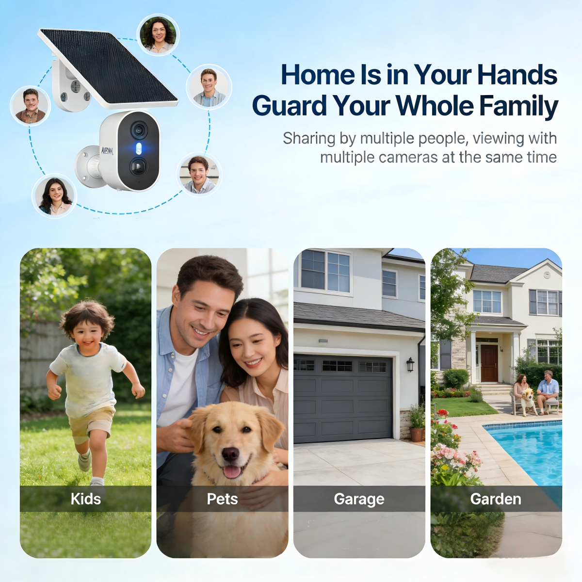 Caméra de Surveillance Extérieure Sans fil+panneau solaire,ANRAN,stockée sur le cloud-Abonnement requis,Non support la carte-2 pcs - 11