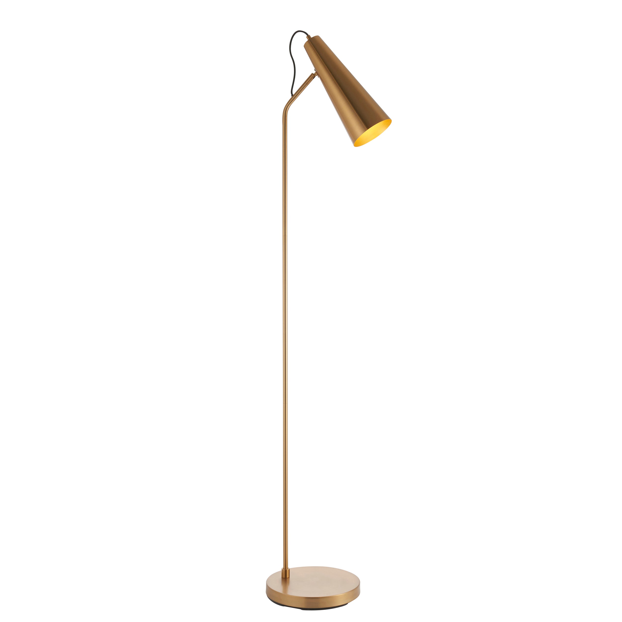 Lampa stojąca designerska tuba KARNA NEW antyczna mosiężna 1xE27x10W metal wym:163x28x25,5cm IP20 Endon