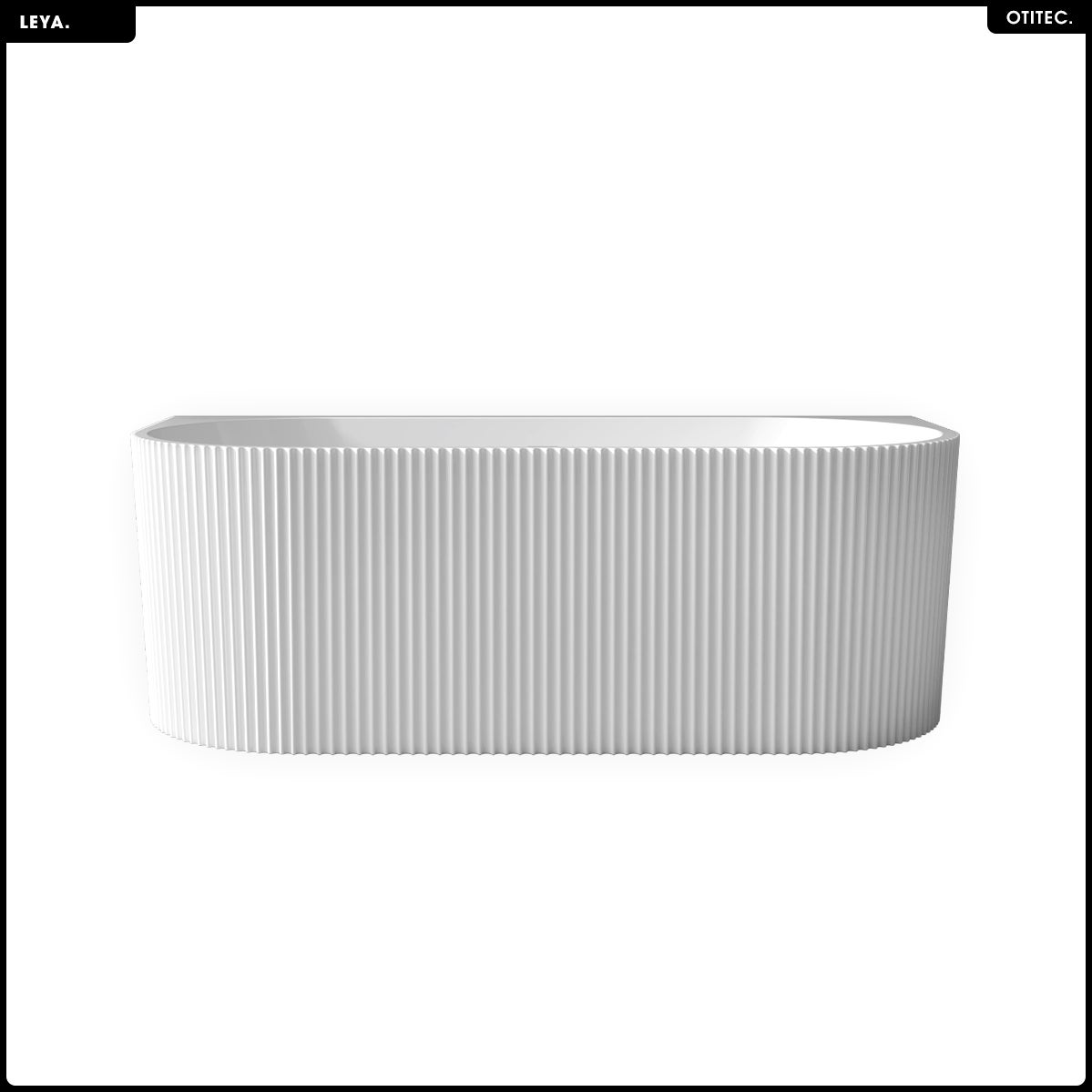 Baignoire semi îlot - 150 x 75 cm - avec Siphon Chrome - Pieds - INCLUS - LEYA - 7
