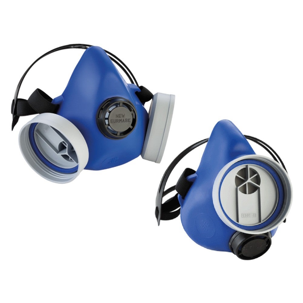 Maschera respiratoria riutilizzabile con filtri e occhiali protettivi Maschera respiratoria riutilizzabile con filtri e occhiali protettivi