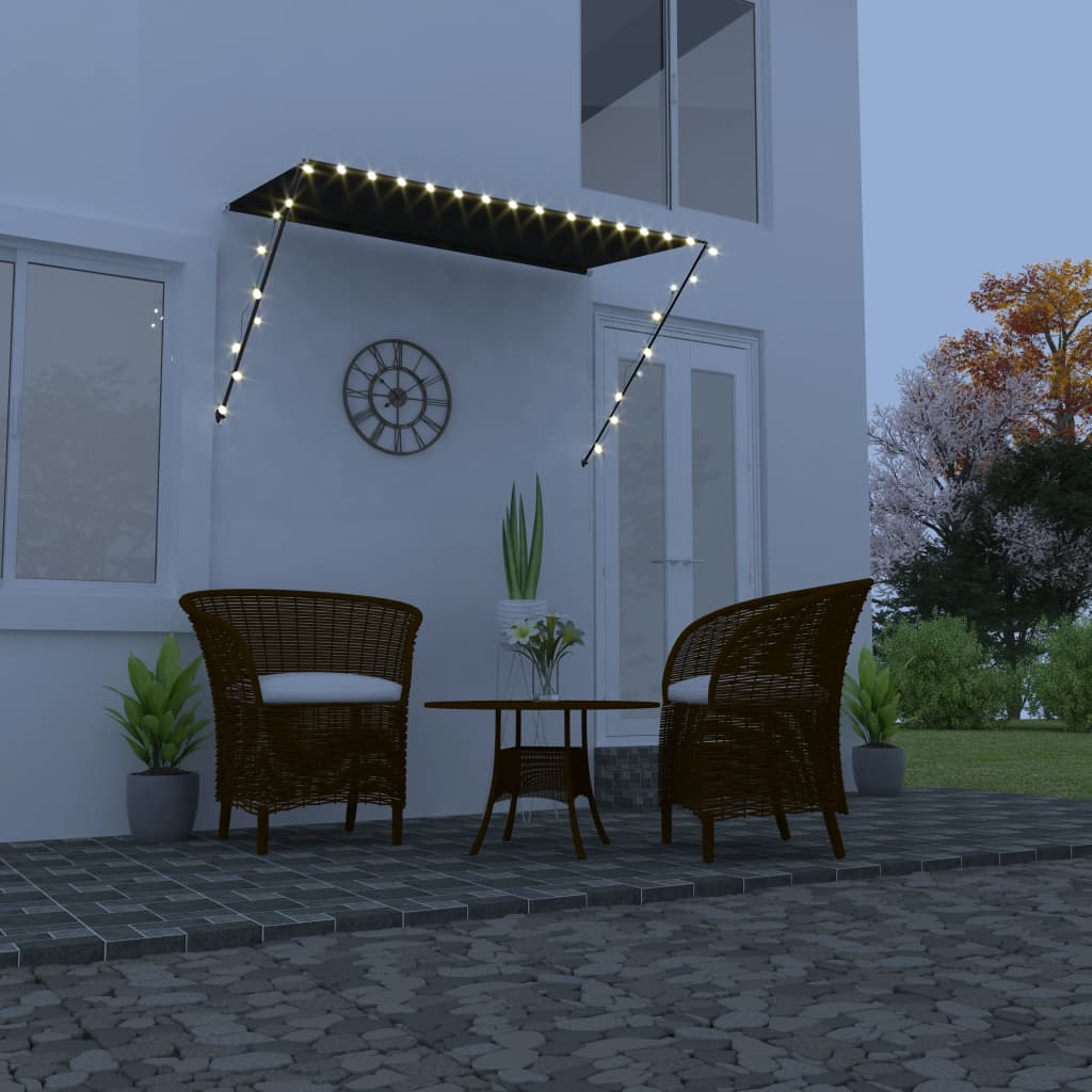 Maison exclusive - toldo retráctil con led gris antracita 250x150 cm