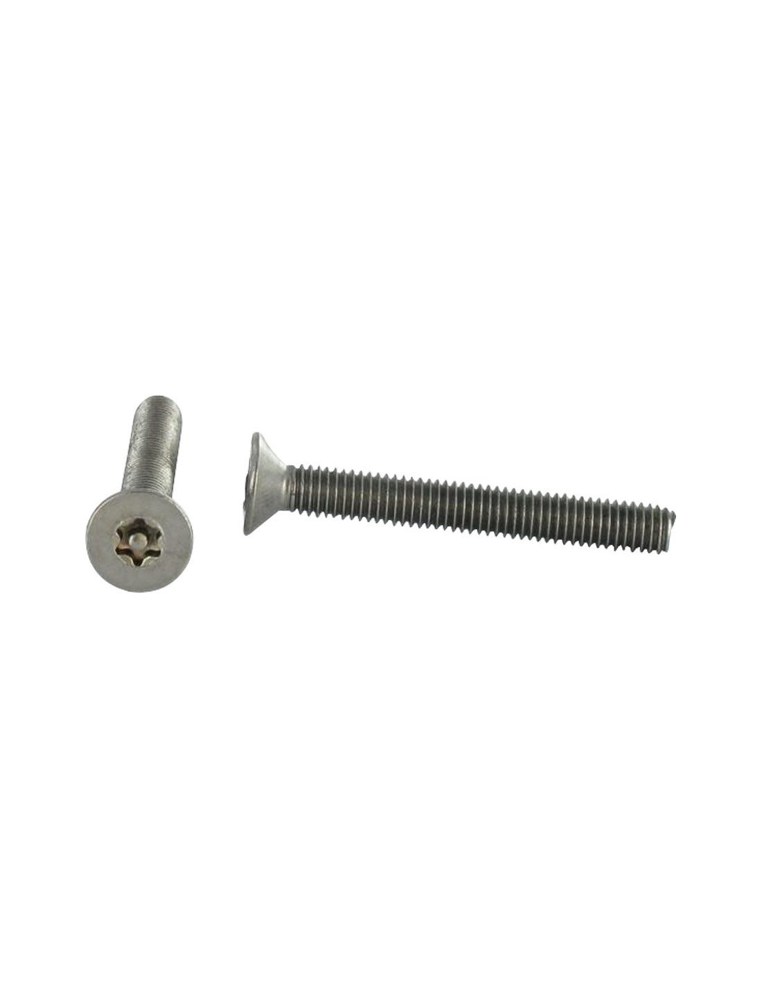 Vis métaux Inox A2 Inviolable Tête fraisée TORX T10 + Téton M3X16 ...