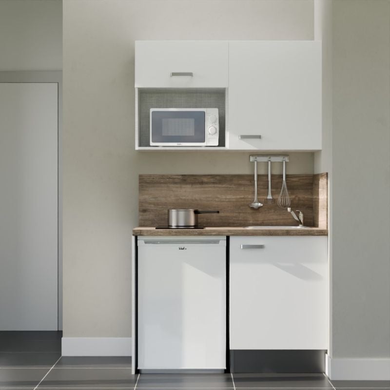 Kitchenette K07L-PT - 120 cm avec plan de travail et évier - 2