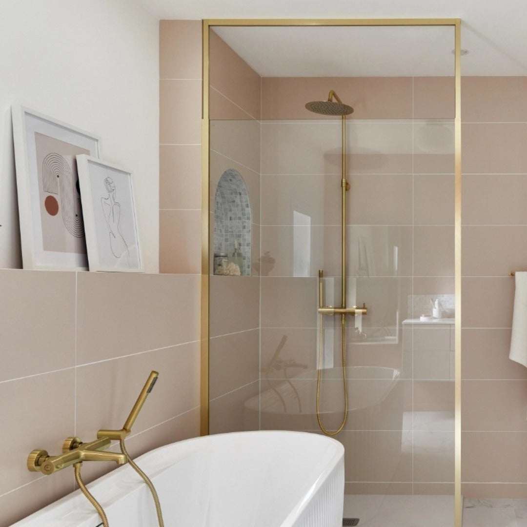 Luisa Coluna de duche mecânica dourado escovado 250 - 5