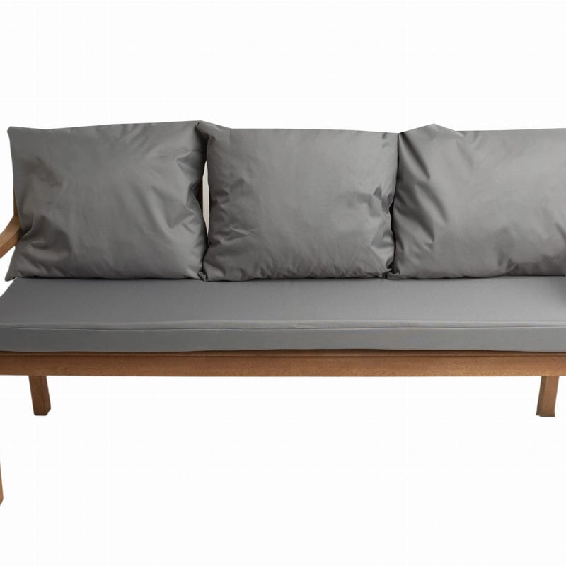 Poduszka ogrodowa na ławkę 150x50x7cm/3x50x56cm Poduszka na ławkę Szara poduszka na meble ogrodowe Wygodne poduszki na sofę 3 osobową balkon