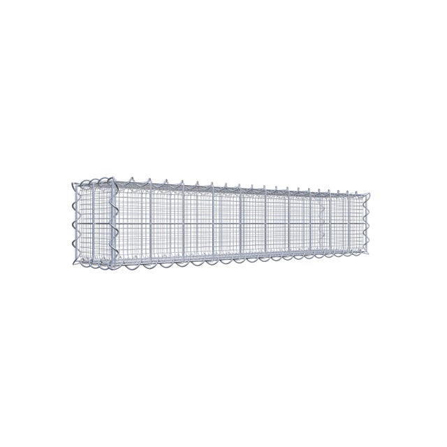 Gabión de grava 100 cm x 20 cm x 20 cm (L x A x P), malla 10 x 10 cm, espiral
