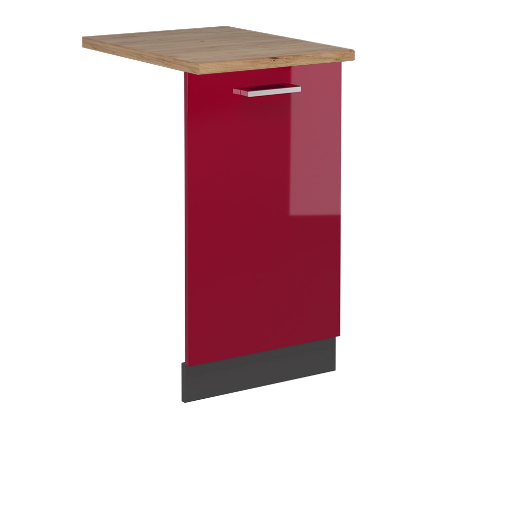 Vicco Panel przedni zmywarki R-Line, Czerwony połysk, 45 cm , BP Dąb