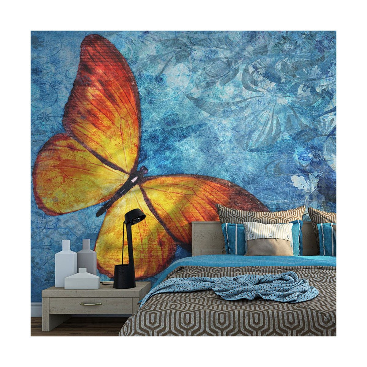 Papier Peint "Fiery Butterfly" 193 x 250 cm | Leroy Merlin