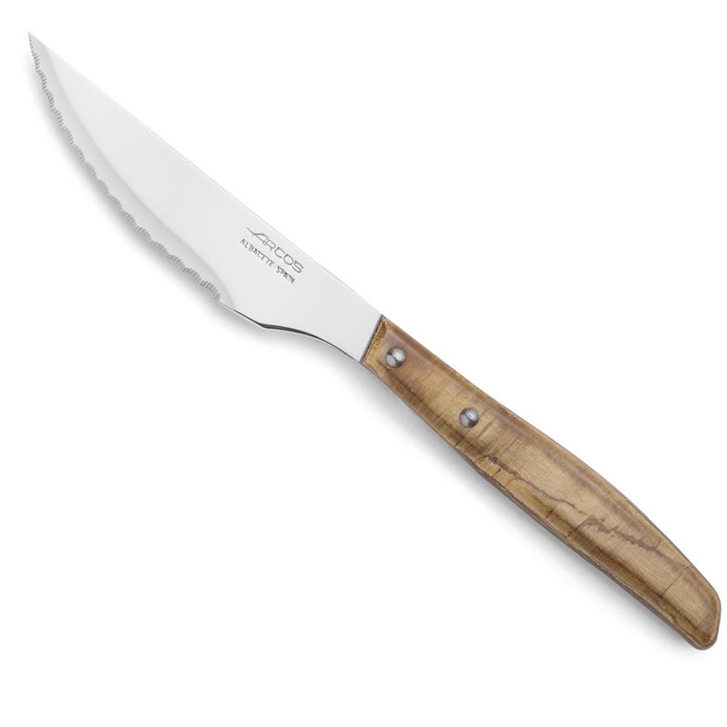 Juego 6 Pzas. Cuchillos Chuleteros Y 6 Pzas. Tenedor Madera De Haya