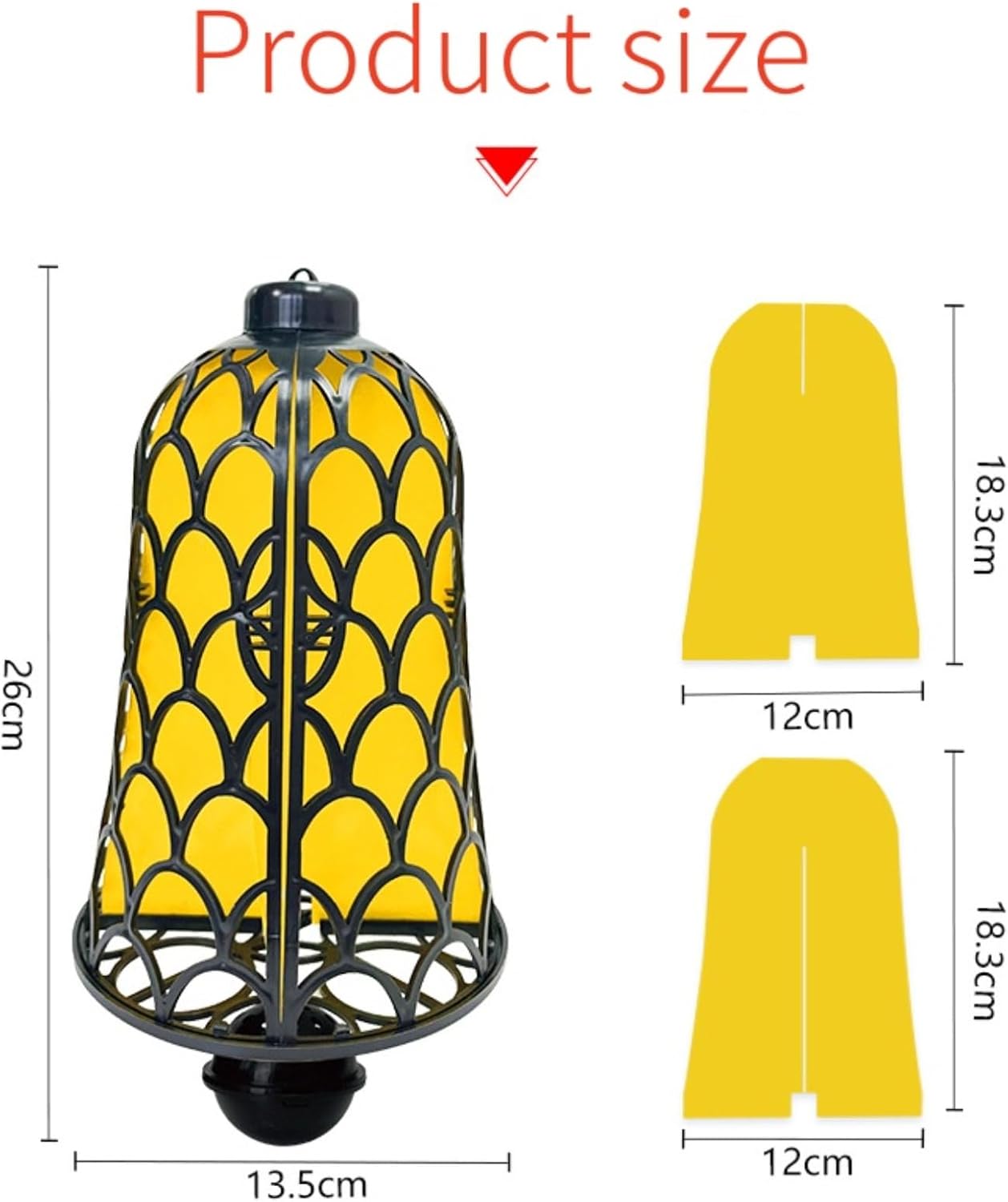 Piège à Guêpes et Frelons Suspendu (Lot de 2), piege a frelon Asiatique Exterieur, Piège à guêpes à Suspendre, Piège frelon, Solution Naturelle Anti-G - 2