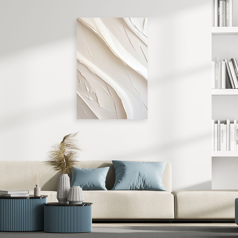 Obraz do salonu sypialni, Tekstura 3D Beżowa 40x60 - 2