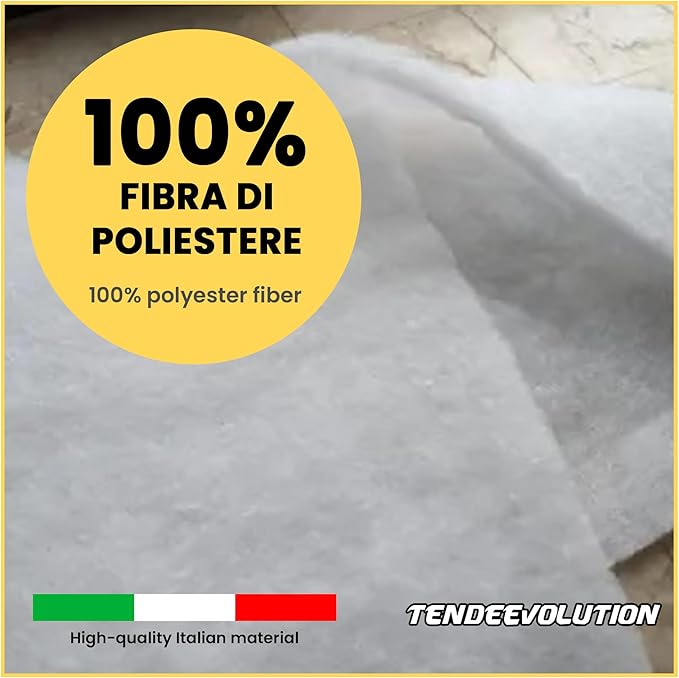 Ouate de résine synthétique au mètre - Hauteur 2.1m, Epaisseur 1cm, 100g - Idéal pour le rembourrage, les couettes, le remplissage des tissus et les m - 3