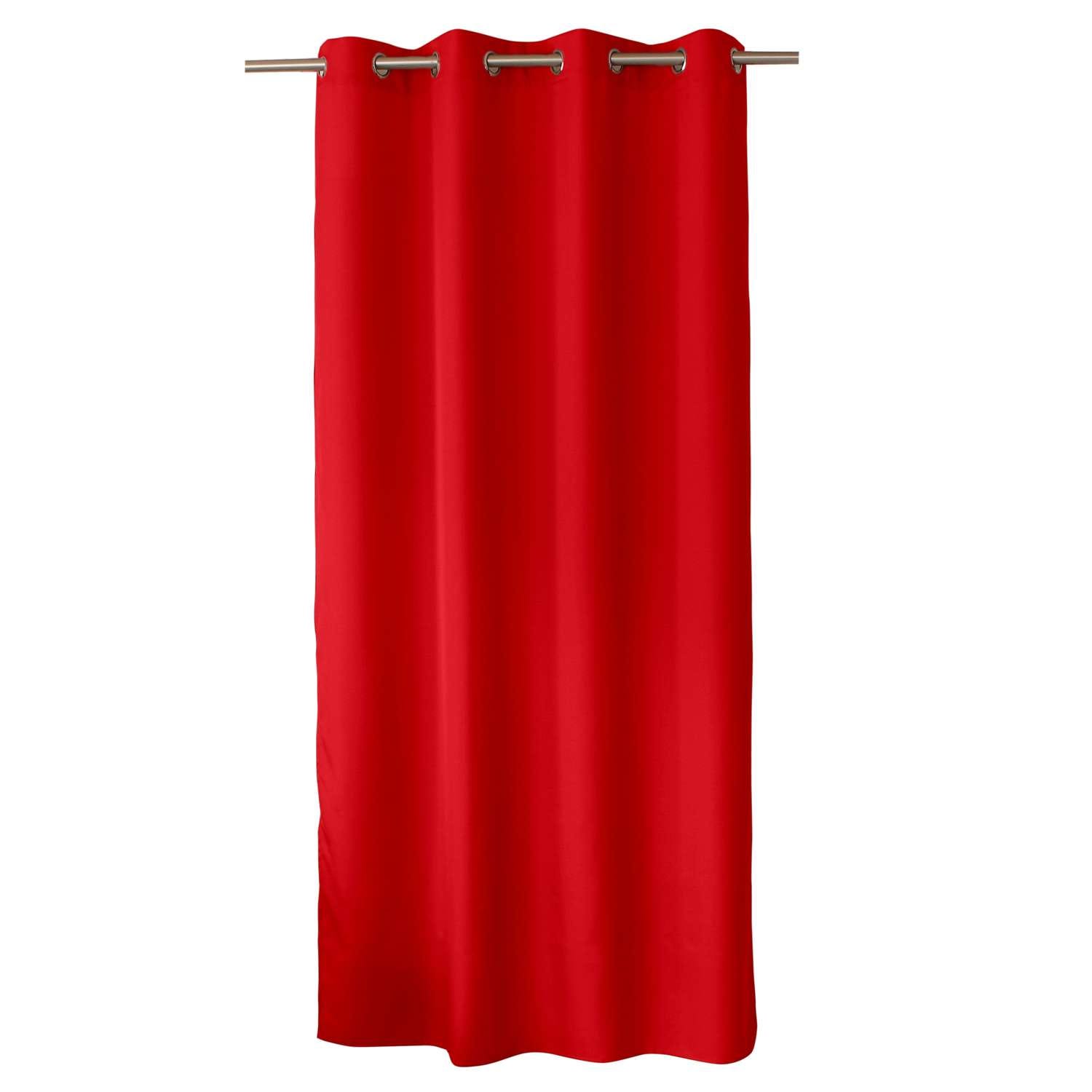 Image De Rideau Roug Rideau Zoé - 140 x 240 cm - Rouge | Leroy Merlin