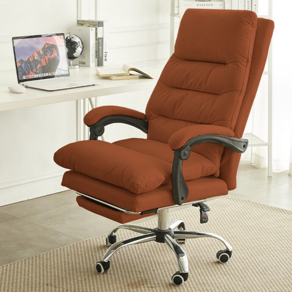 Mendler Poltrona Ufficio Girevole Dallas – Design Moderno In Microfibra Marrone, Altezza Regolabile Ed Ergonomica