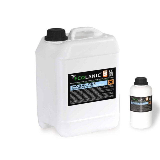 MICROLANIC - Pavilac Dur Gold - Kit COMP A (5LT) + COMP B (0,5L) - Laque de Protection Sol et Mur (Eau Satinée)